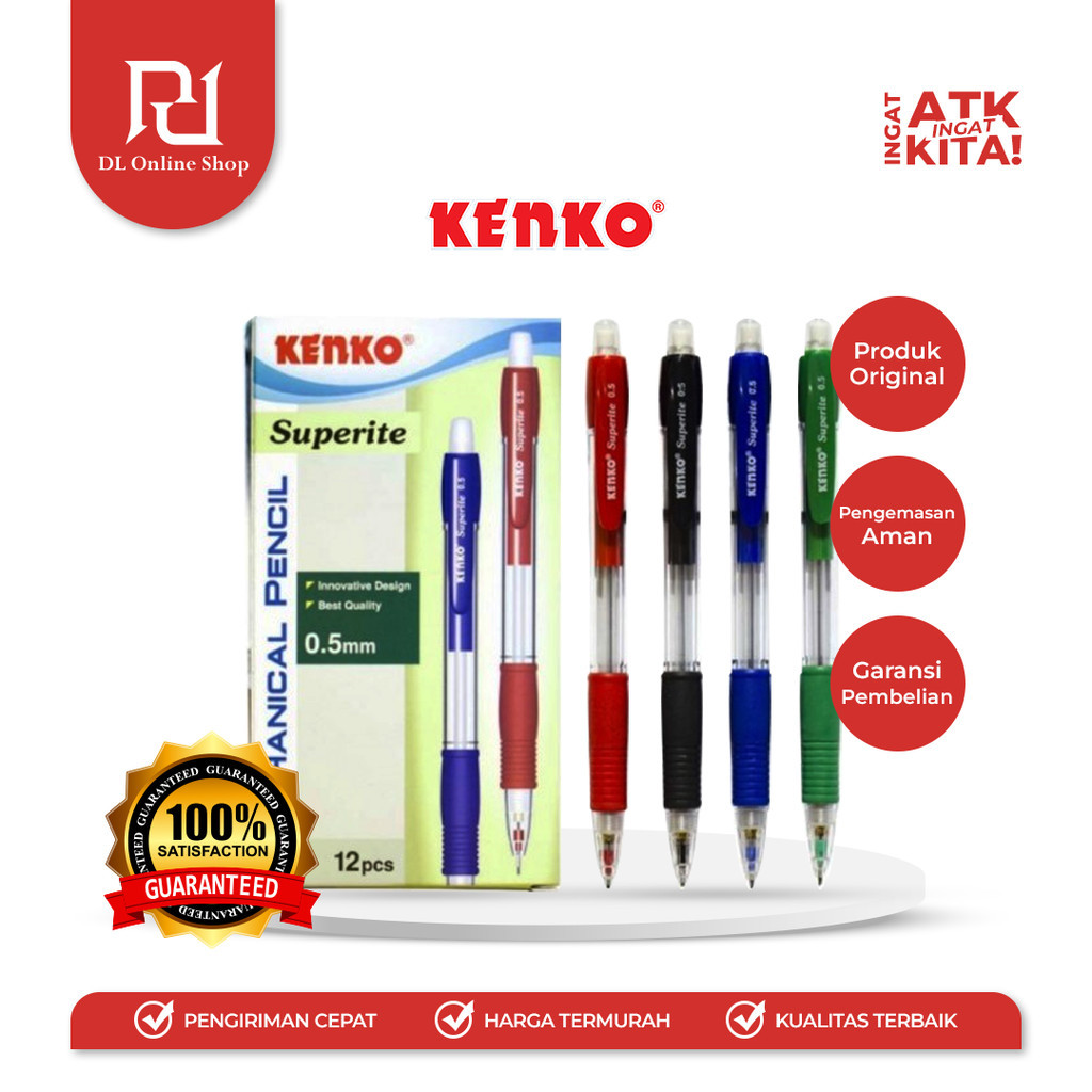 

KENKO PENSIL MEKANIK/ MECHANICAL PENCIL SUPERITE 0.5mm (1PC)