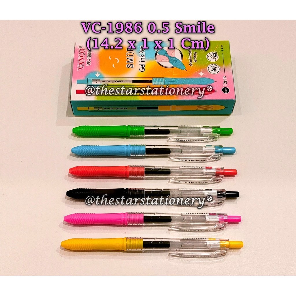 

(1 Biji) Bolpen Vanco VC-1986 0.5 mm Gel Pen / Gel Pen Vanco VC1986 (1 Biji)
