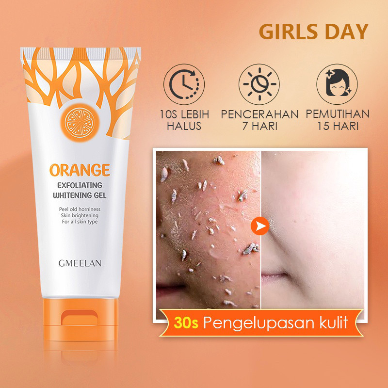 ❣️Britans.id❣️Gmeelan Orange Exfoliating Gel For Face Whitening 50gr Blackhead Cleaner Hydrating Gel