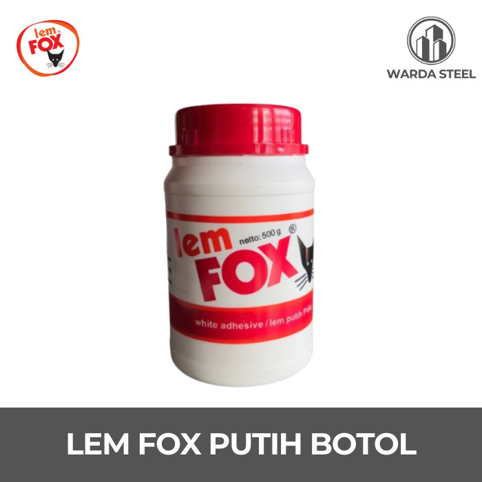 

Lem Fox Putih 500 Gram - Lem Putih PVAC Botol 500 gr Kayu Kertas 1/2 kg