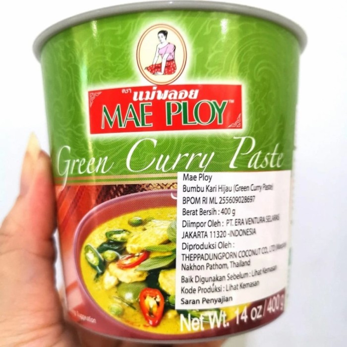 

Mae Ploy Green Curry Paste 400gr/ Thai Food /Bumbu Kari