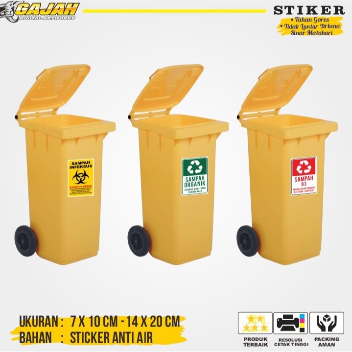 

Cetak Stiker label penanda jenis smpah / Stiker Label Sampah / Label Sampah Medis Non Medis Murah