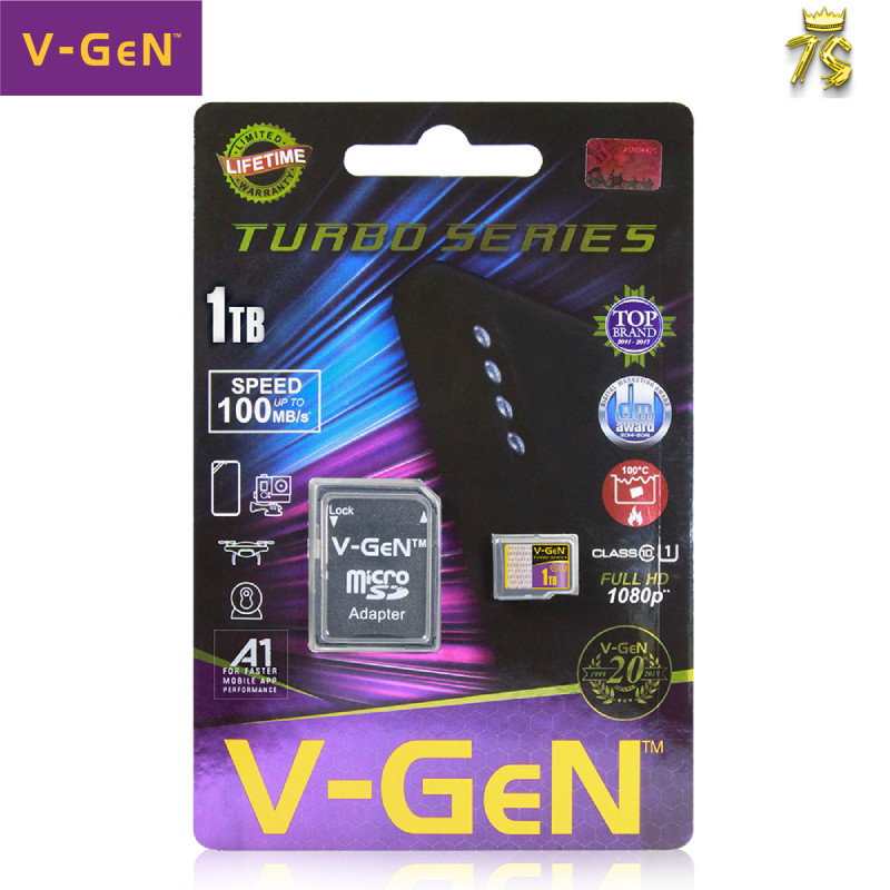 Micro SD V-GeN Turbo 256GB 512GB 1TB Class 10 Memory Card VGEN