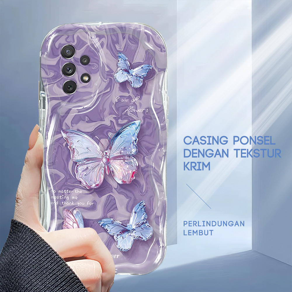 Casing Hp Untuk Compitable With Samsung A72 5G Softcase Diamond Butterfly Phone Case Soft Cassing Cr