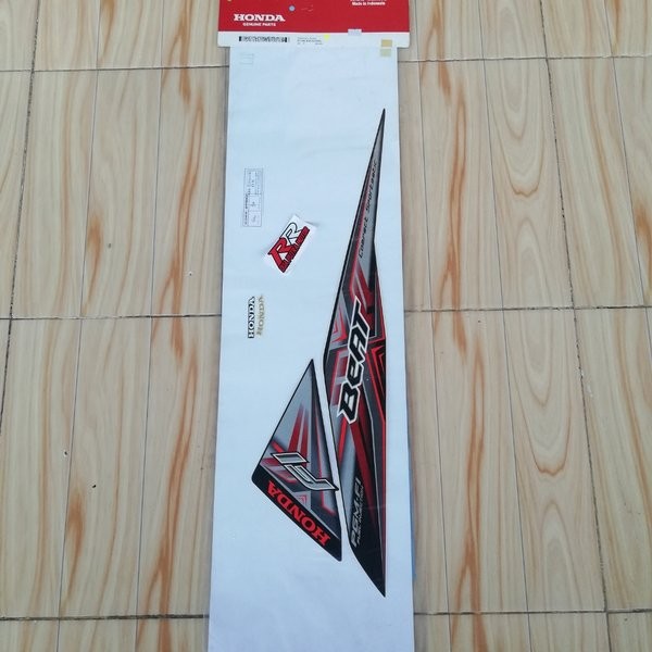 stripe grafik graphic sticker striping body kiri original ori honda beat fi tahun 2014 2015 hitam K2