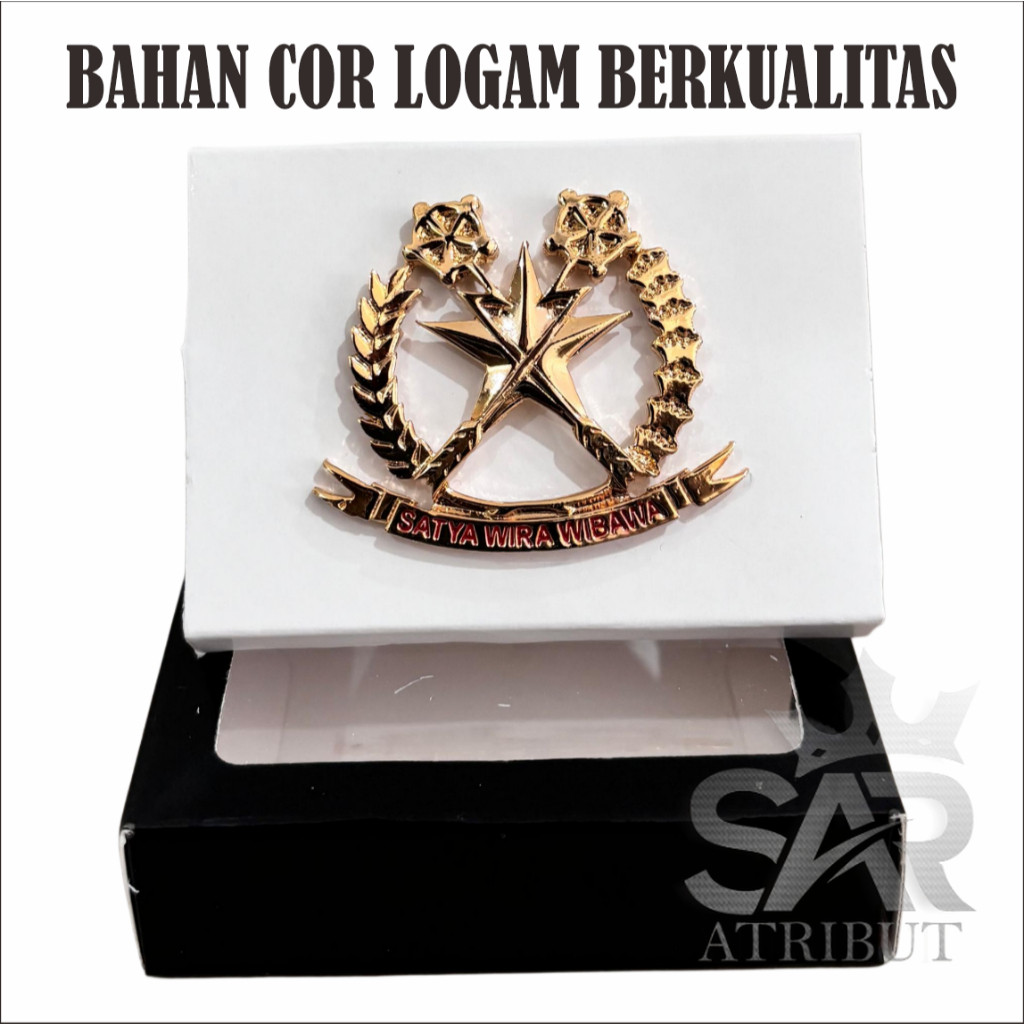 brevet wing pin lencana chk hukum satya wira wibawa tni ad bahan logam berkualitas