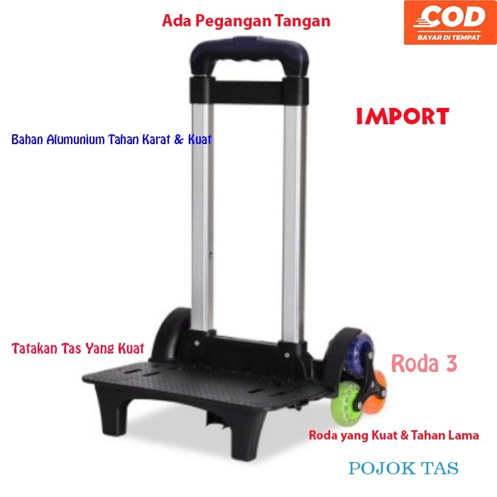 VT39MA Troly Trolley Tas Sekolah Anak Import Roda 2 Roda 6