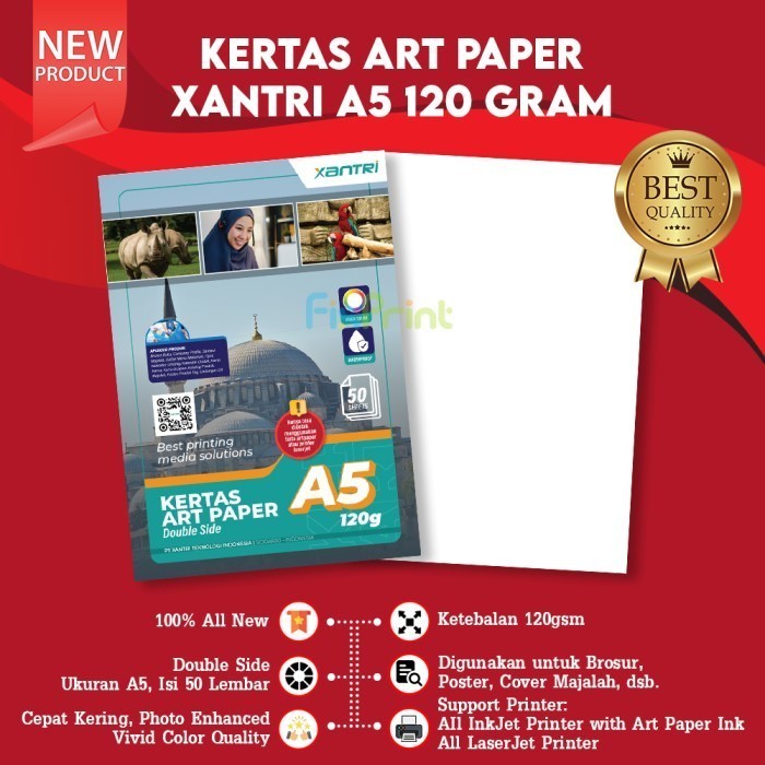 

Kertas Art Paper A4 120gsm isi 50 Lembar Photo Paper 120 Double Side Art Karton Xantri Original Brosur Cartoon Kertas Art Karton Cartoon Carton