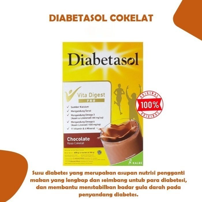 

DIABETASOL COKLAT 630 GR / VANILA 630 Gr Susu Nutrisi Khusus Diabetes