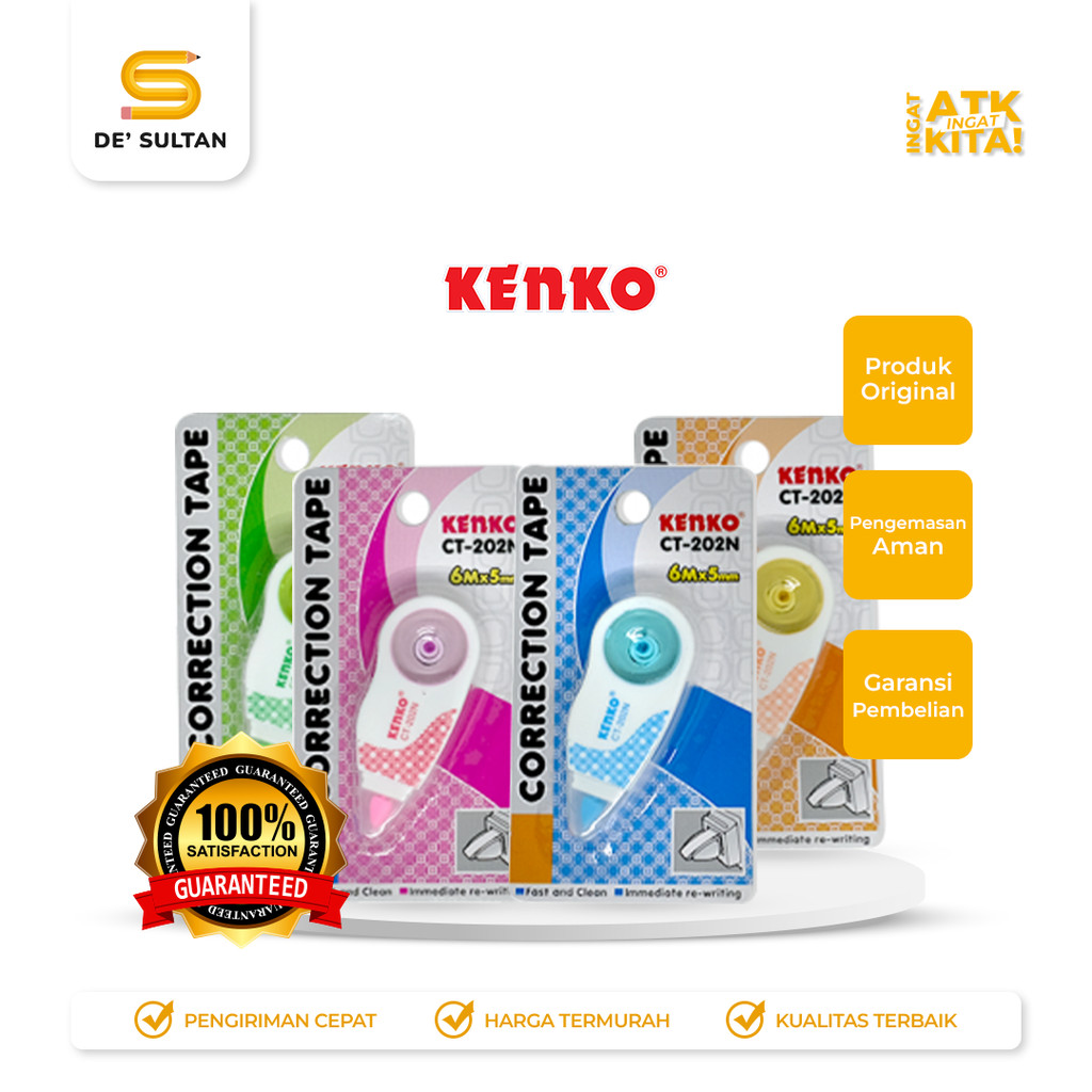 

KENKO PITA KOREKSI/ CORRECTION TAPE CT-202N [6M x 5mm] (1PC)