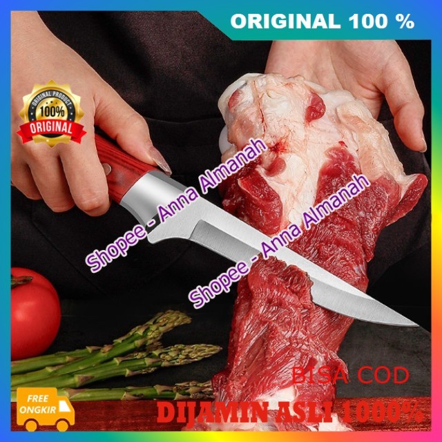 Pisau Daging Pisau Koki Jepang Multifungsi Pisau Mongolia Super Tajam 100% ASLI ORI