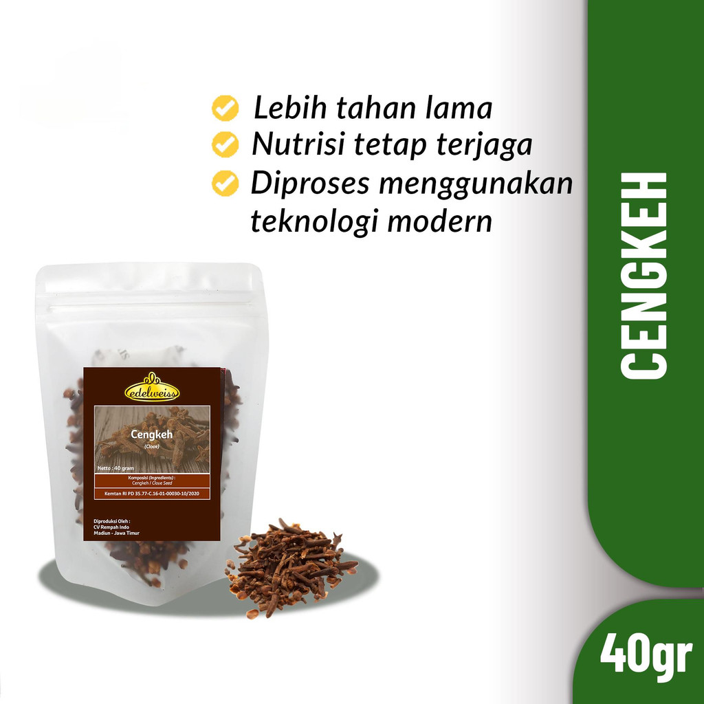 

Rempah Cengkeh Kering Herbal (Clove) 40gr By Edelweiss