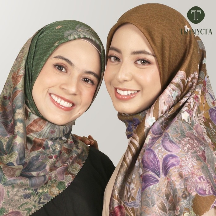 ✨BISA COD✨ - Trinycta - Meadow Hijab motif - Mauve