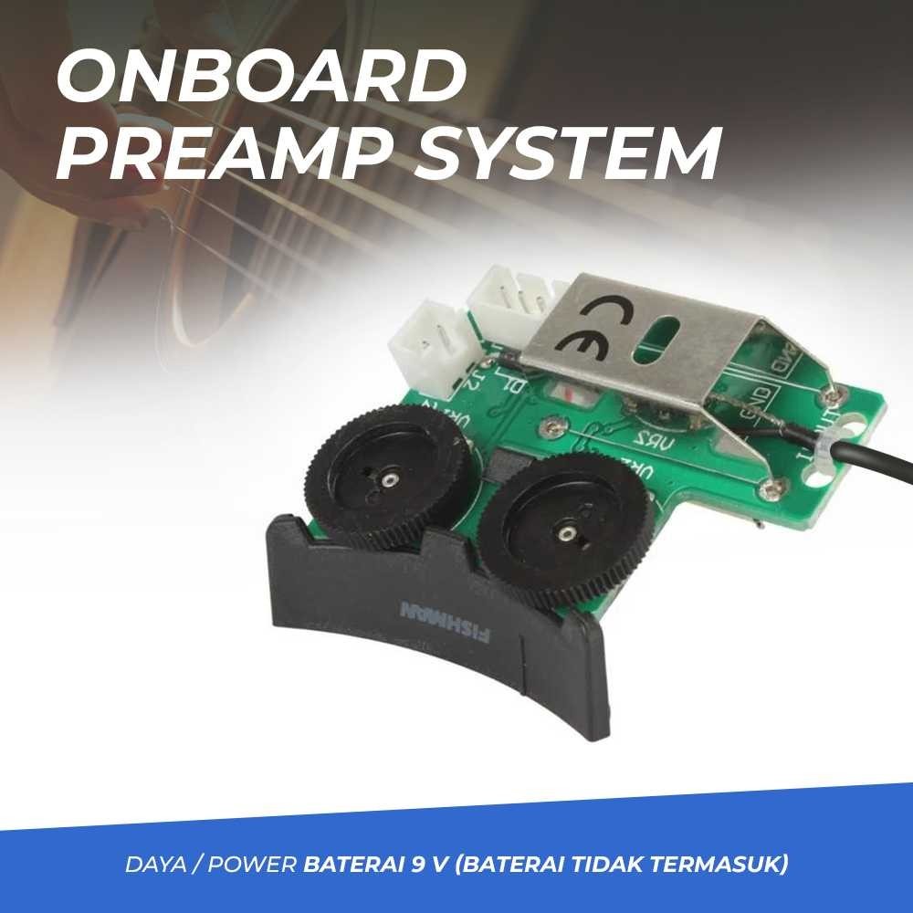 FISHMAN Gitar Pickup System dengan Onboard Preamp System - VT1 ( ORI )