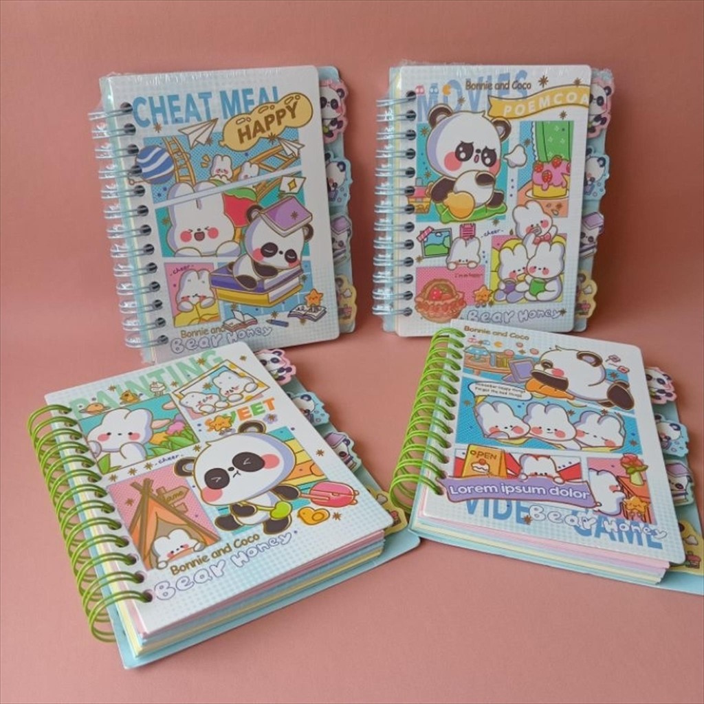 

Buku Catatan Kecil - Notes A7 Karakter Fancy Lucu Karakter Bear Premium dengan Spiral - Notes Mini Lucu Viral - Notebook Mini Notebook