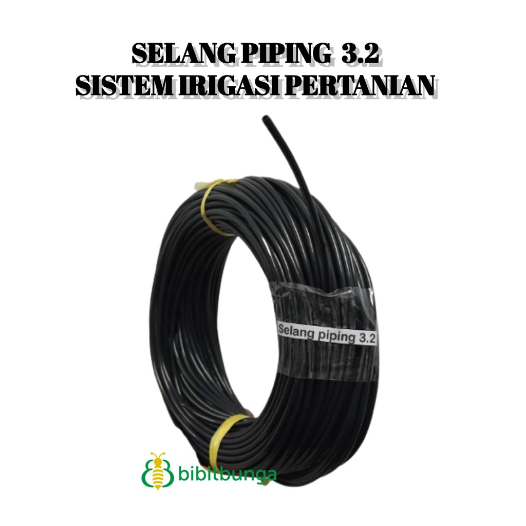 Selang Piping 3.2mm Irigasi Drip Tanaman Pandepun Hitam Rotan Plastik