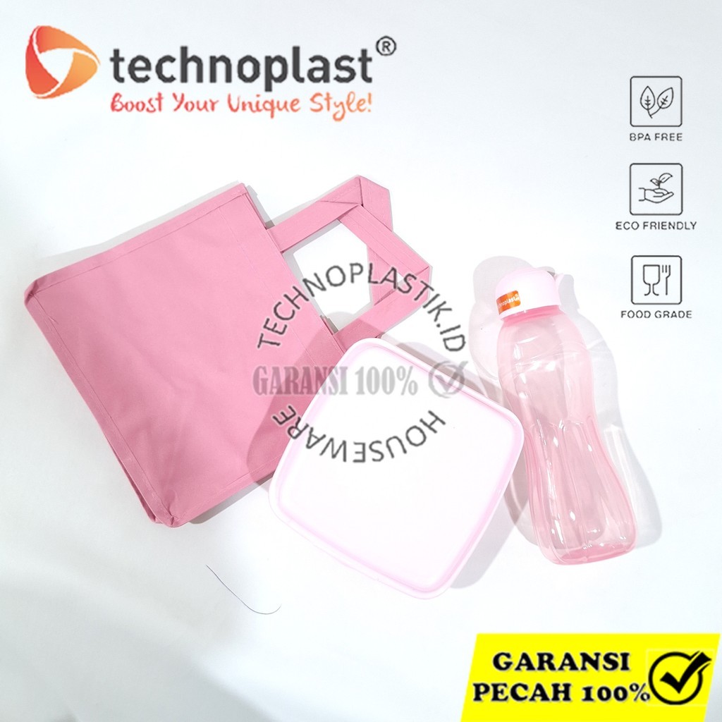TECHNOPLAST Uniset Lunch Kit Lunch Box & Bottle With Bag 3PCS
