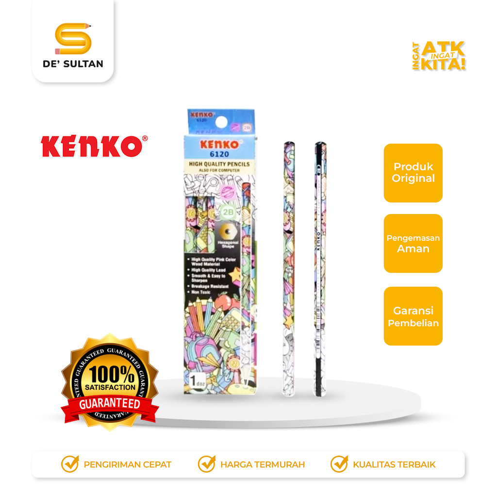 

KENKO PENSIL 2B-6120 DOODLE (1LSN/ 12PCS)