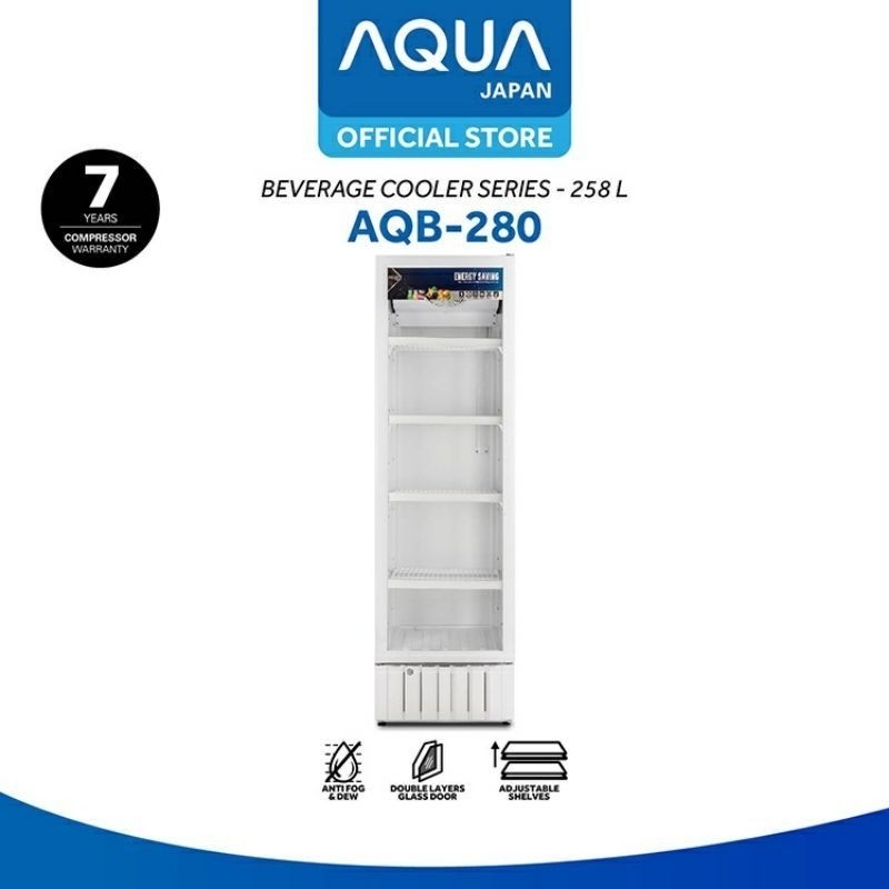 SHOWCASE COOLER AQUA AQB-280 4 RAK 258L