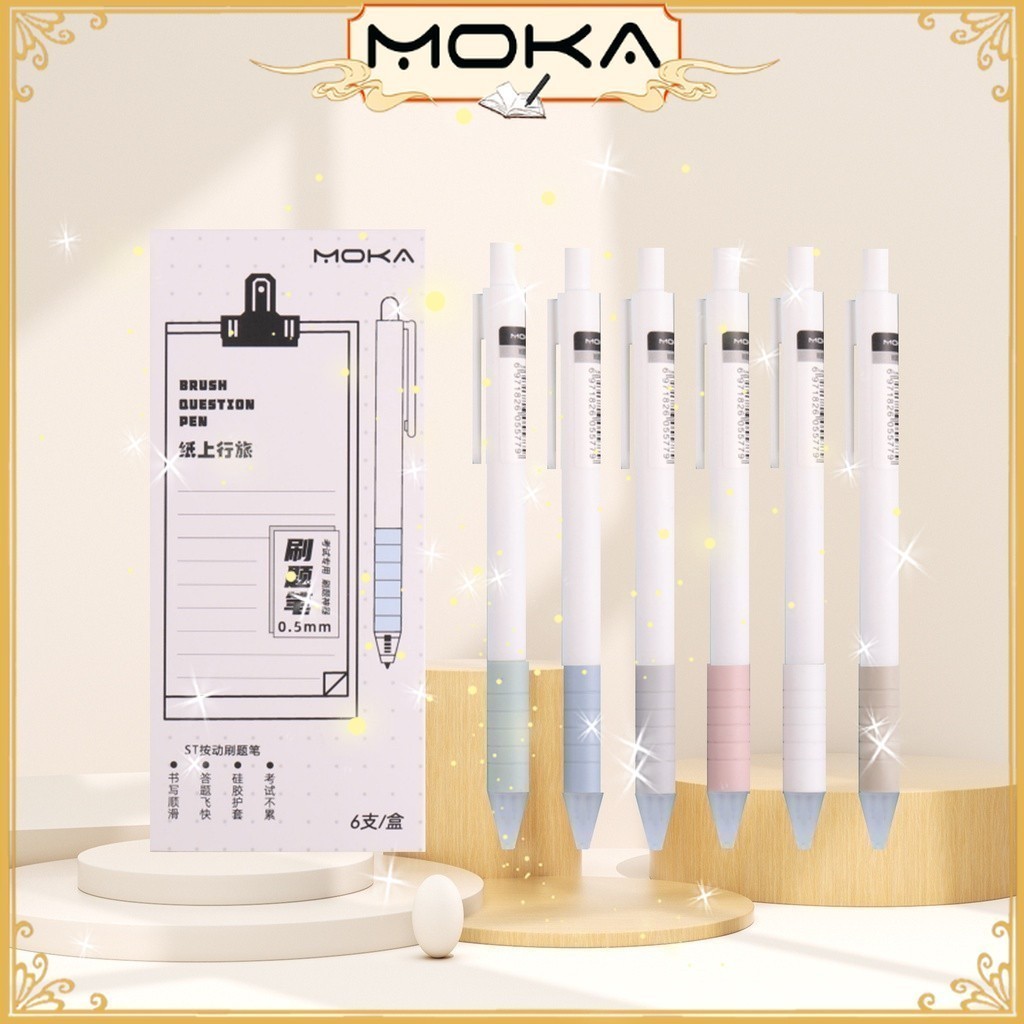 

MOKA PULPEN GEL MEKANIK POLOS ISI 6PCS DAN 5PCS / PULPEN GEL MEKANIK MKP09