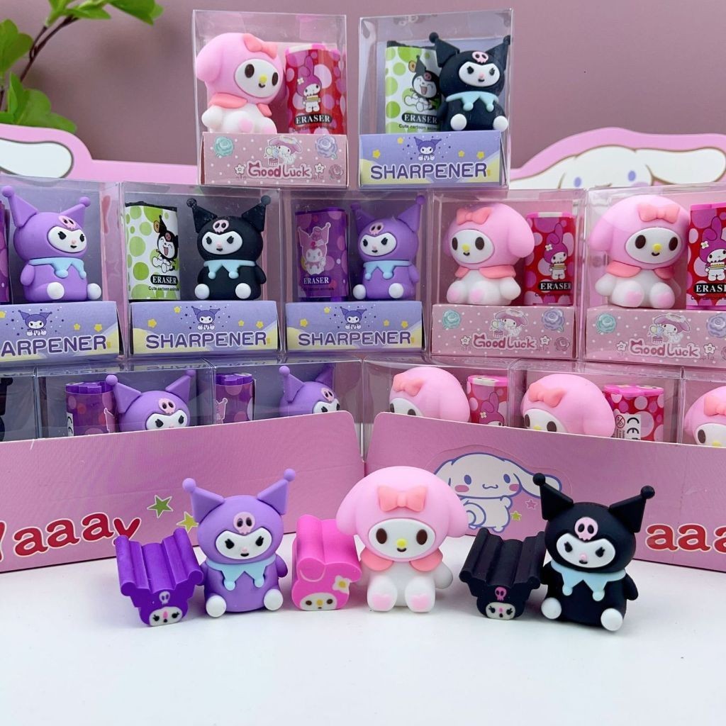 

Penghapus Rautan Pensil SANRIO Lucu /Eraser Pencil Sharpener Kuromi Cinnamoroll My Melody