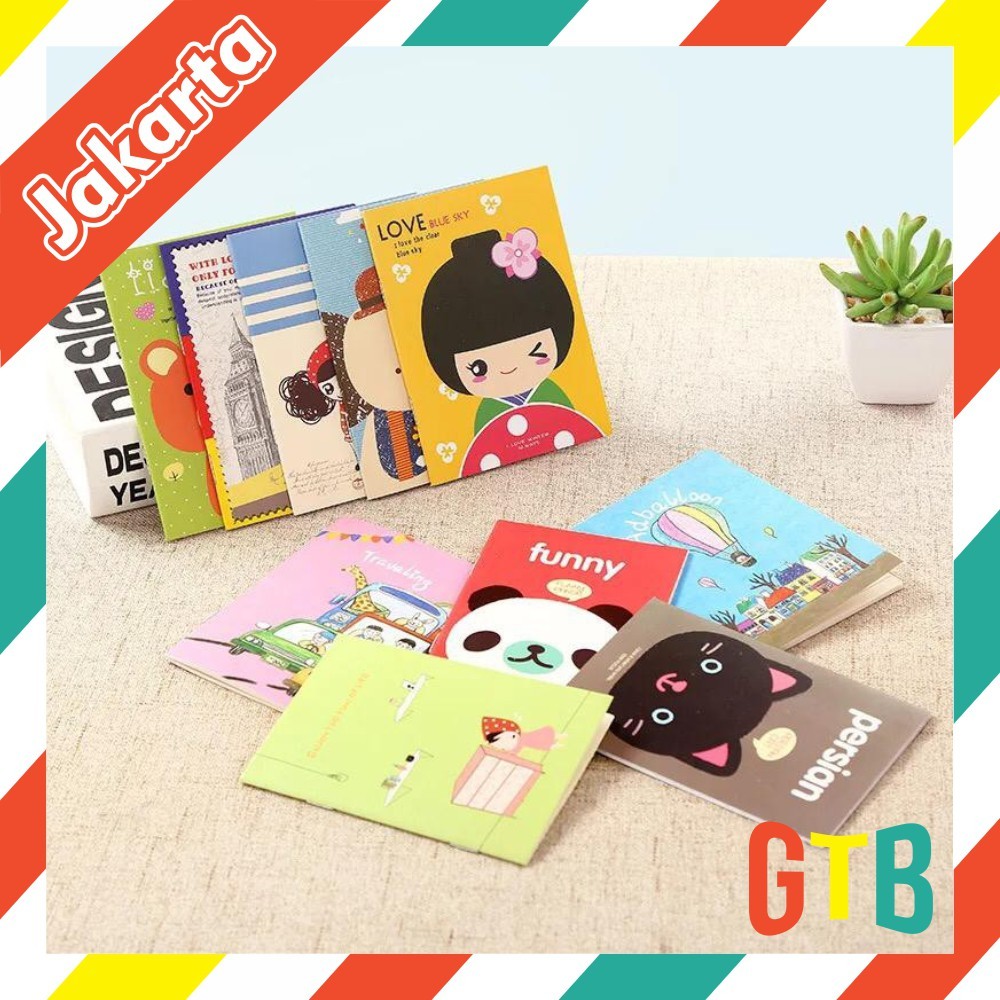 

️GTB️ Buku Tulis Mini Motif Kartun Note Book Mini Cartoon Mini Book Notepad Karakter Buku Tulis Memo Kecil Murah R038