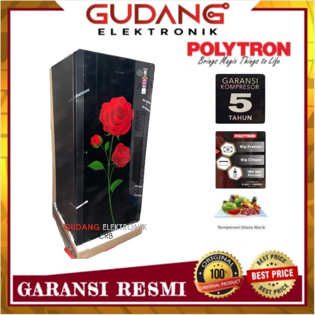 LEMARI ES 1 PINTU POLYTRON PRA 18 CRX KULKAS POLYTRON PRA-18CRX