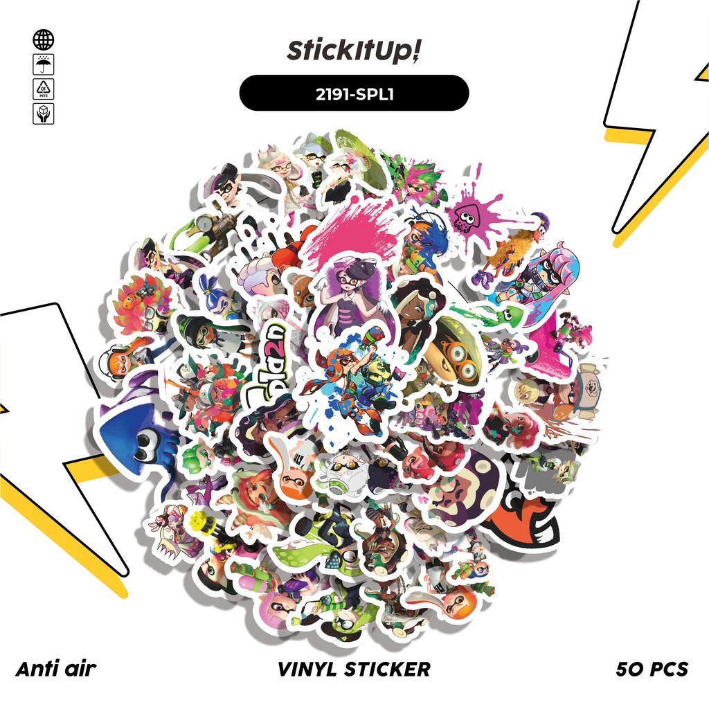 

COD✨ 50 Pcs Stiker GAME SERIES SPLATOON CHAR MIX 01 Lucu Anti Air Untuk Dekorasi Notebook Sepeda Skateboard Handphone DIY