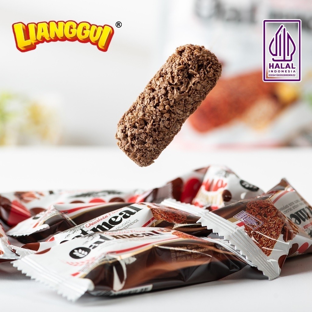 

[Buah kering halal]LIANGGUI Oatmeal Rasa Coklat Oatmeal Crispy Original Taste Chocolate Flavour Snack Cokelat VIRAL BEST SELLER Biskuit Oat