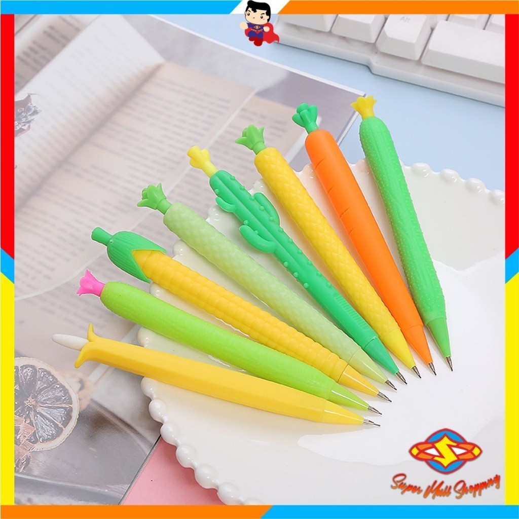 

SMS Pensil Mekanik Bentuk Sayuran Mechanical Pencil Vegetables Aesthetic Fancy Wortel Corn Alat Tulis Anak Sekolah Kualitas Murah Import