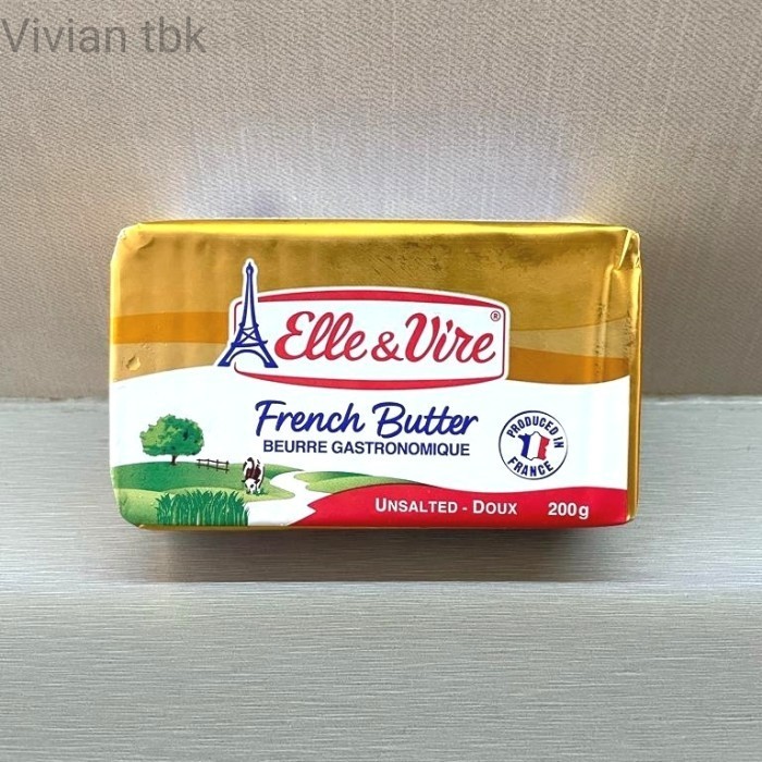 

vv Butter Unsalted | Mentega Tawar | Elle & Vire 200gr