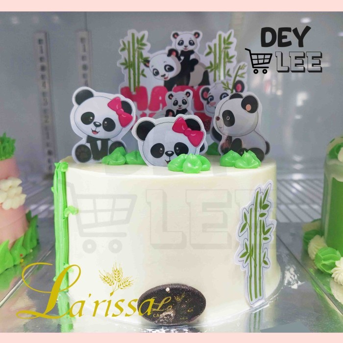 

LARISSA Kue Ulang Tahun PANDA BAMBOO Bulat 15cm Birthday Cake Bandung