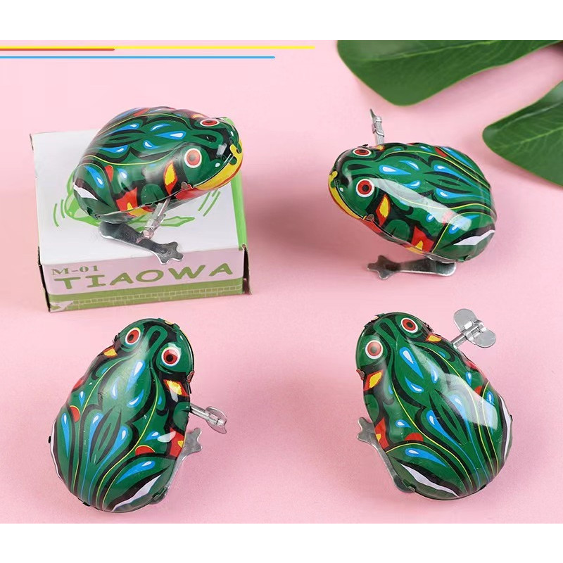 Tobie Besi Jarum Jam Kodok Fidget toy Vintage Tank Mainan Game Aksesoris Anak Koleksi Hadiah Wind Up