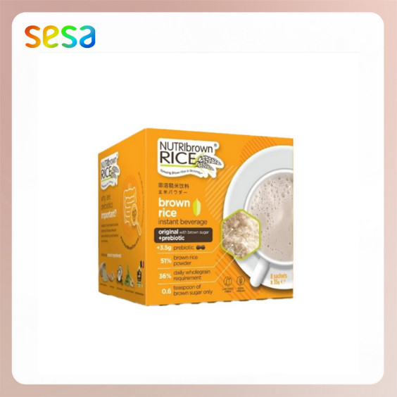 

NUTRIBROWNRICE Original w/ Brown Sugar + Prebiotic 35gr 8 Sachet - Minuman Oat