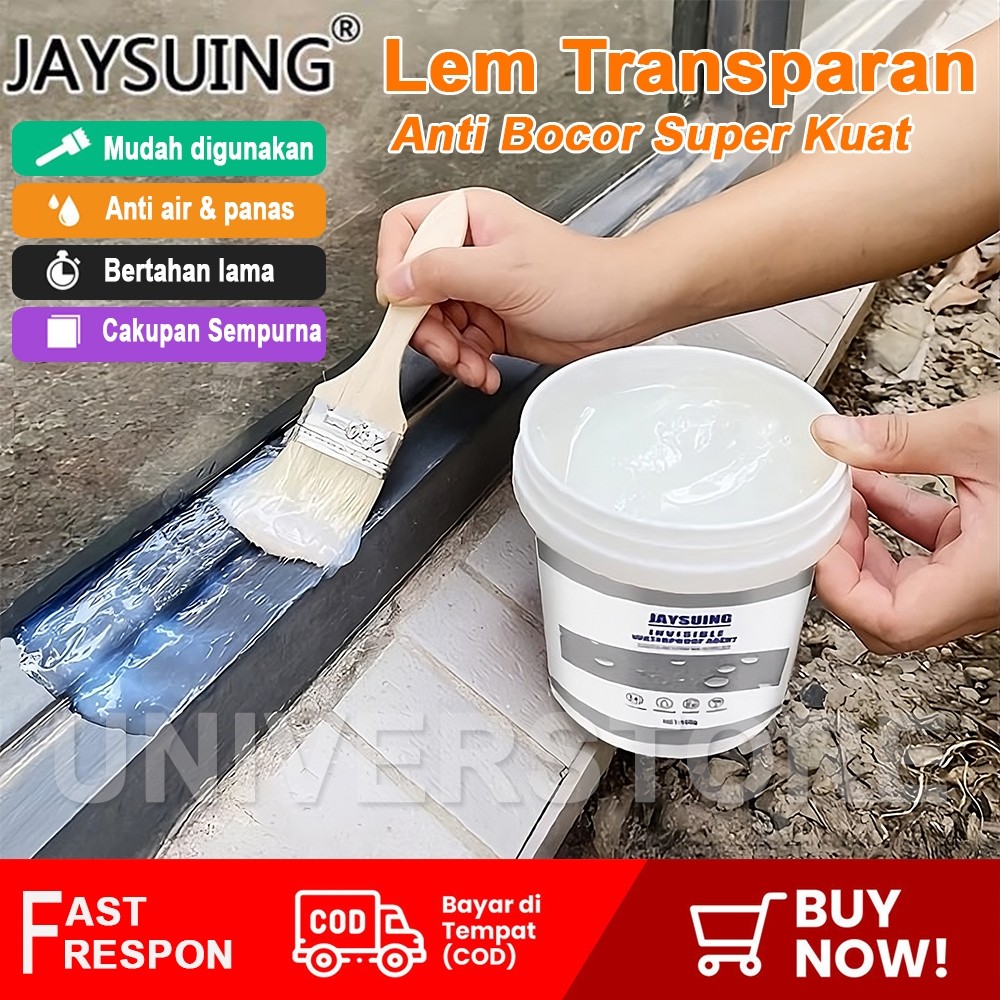 ORIGINAL JAYSUING Lem Bening Transparan Pelapis Anti Air Bocor Dan Rembes Super kuat 300g Waterproof