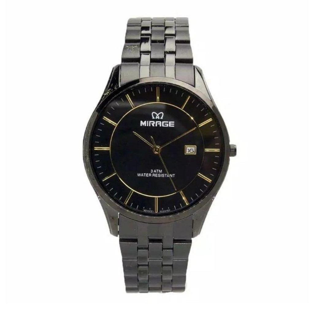 Jam Tangan Mirage Pria Analog 8544 BRP Hitam TGL M-1 Original Garansi Resmi