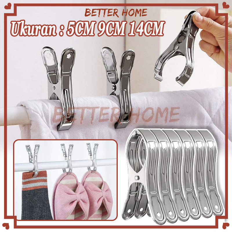 Jepitan Jemuran Pakaian Baju Stainless/Klip Jemuran Stainless Steel/Jepit Jemuran Stainless Klip/Jep