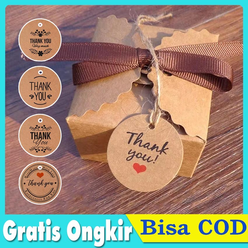 

Hangtag Thanks You Kraft /Hang Tag Free Tali/ Hang Tag Kemasan / Label Kraft Polos / Label Hijab Handmade DIY / Hang Tag Hampers