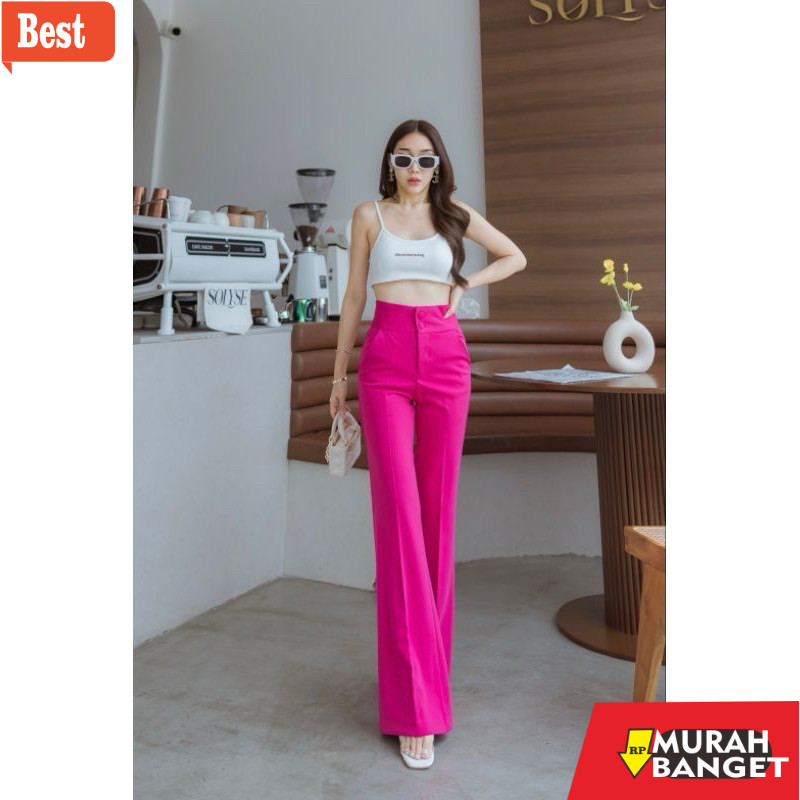 celana kulot wanita terbaru CUTBRAY BUTTONS HW CELANA CUTBRAY PROMTHONG KULOT SCUBA 2 KANCING