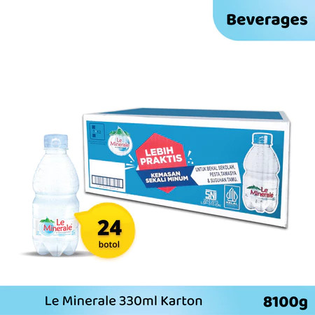 

Le Minerale Botol Mini 330ml Air Mineral isi 24 Botol