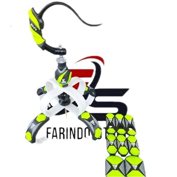 fulset mahkota cakram sangkar murai motif cs warna hijau stabilo lengkap dengan gantungan dan pion