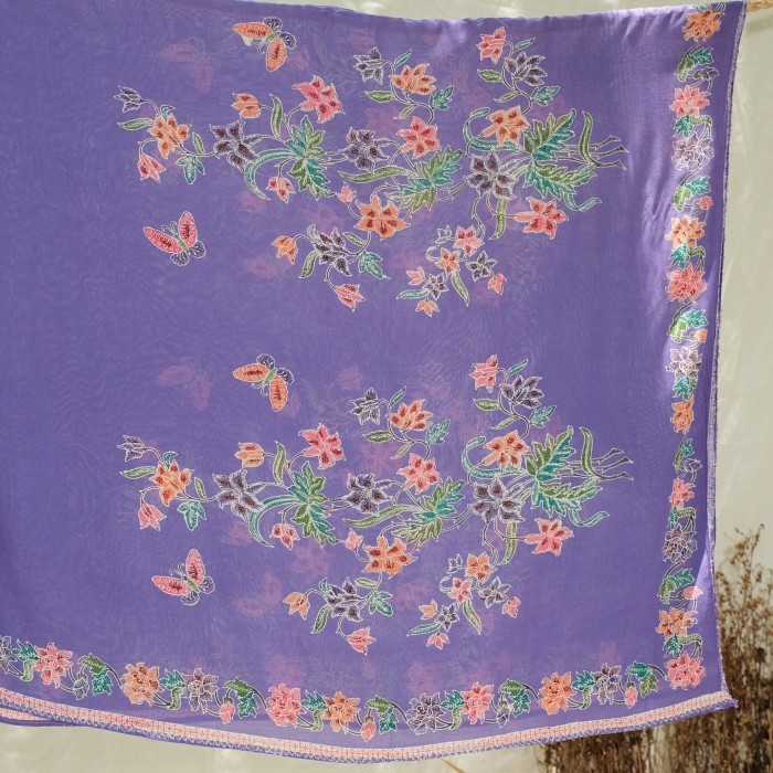 Kain Sarung Batik Encim Pekalongan Meradelima Paris - 02 - Ungu