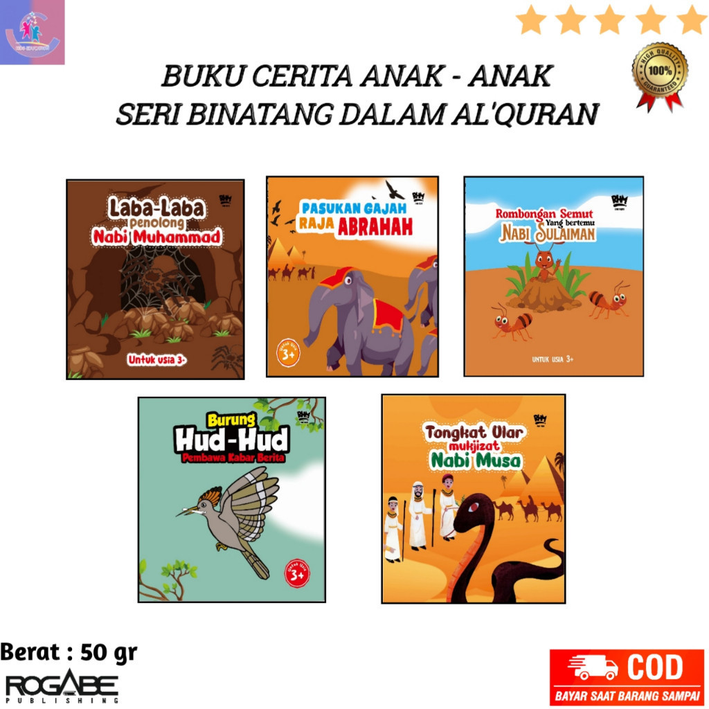 

Buku Cerita / Buku Dongeng Anak Bergambar / Seri Kisah Inspiratif Bilingual Murah / Full Colour / K E