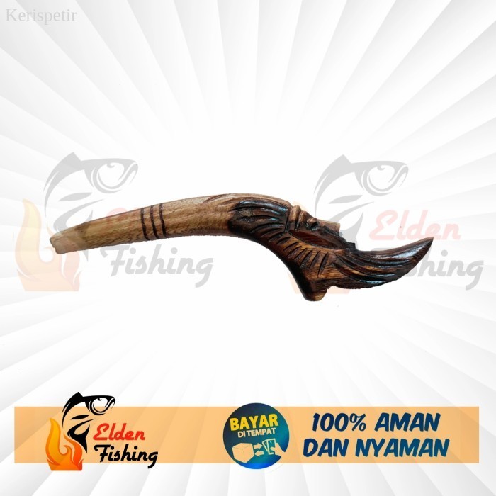 

pahul gagang joran timbang ukir kayu - dayak murah antik