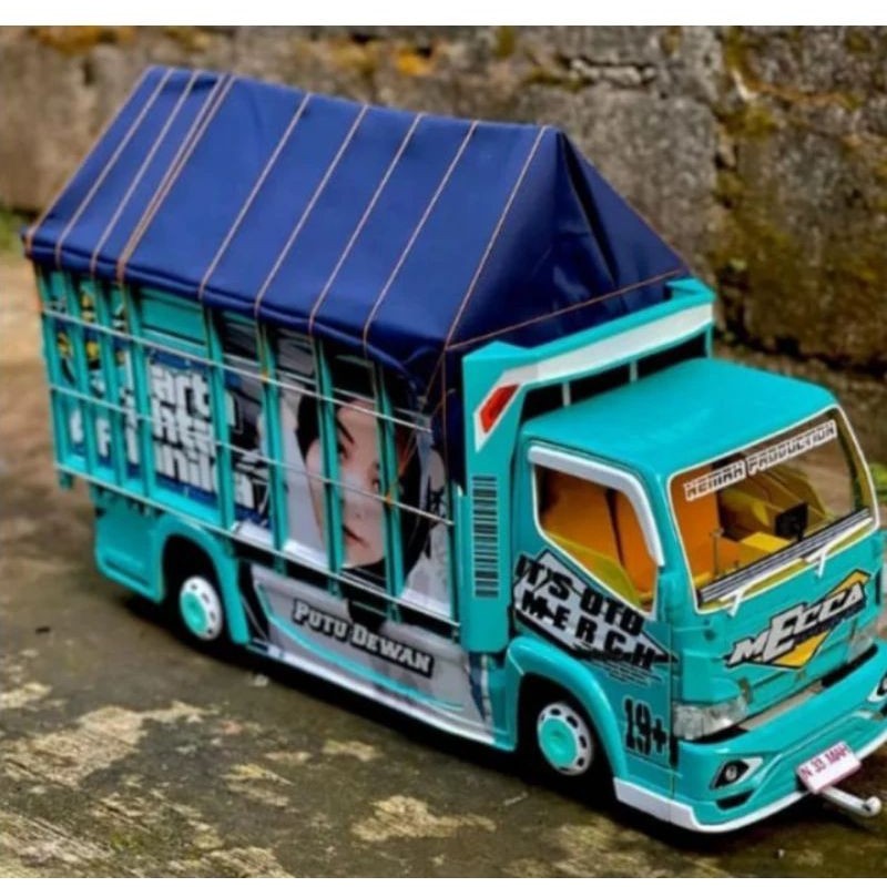 MINIATUR TRUK OLENG KAYU ASLI MAINAN ANAK-ANAK KEKINIAN TRUK OLENG MOBIL OLENG