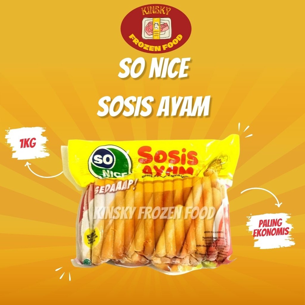 

SO NICE SOSIS AYAM KOMBINASI 1KG