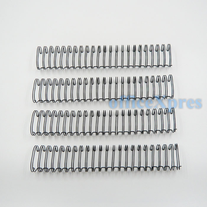 

Spiral Kawat A4 3/16" 3:1 No.3 / Ring Kawat / Twin Ring 35 Loops Hombo - 100pcs hitam