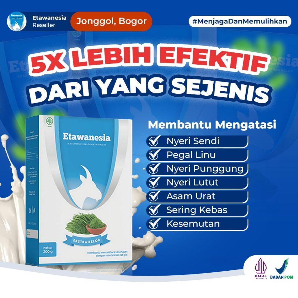 

susu etawanesia biru premium atasi masalah pernafasan dan tulangg, Rasa Premium Enak Tidak Prengus