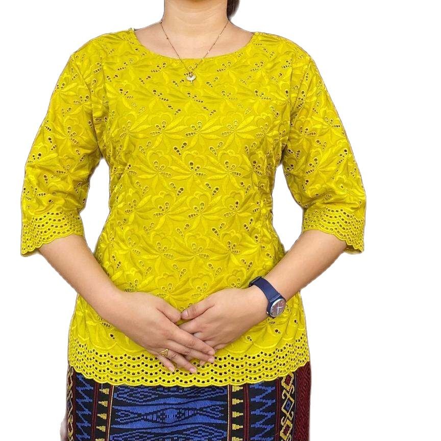 RUMAHFASHION06 BLUS KATUN BOLONG MOTIF BARU WANITA BANGKOK DEWASA IMPORT PREMIUM SUPER MEWAH