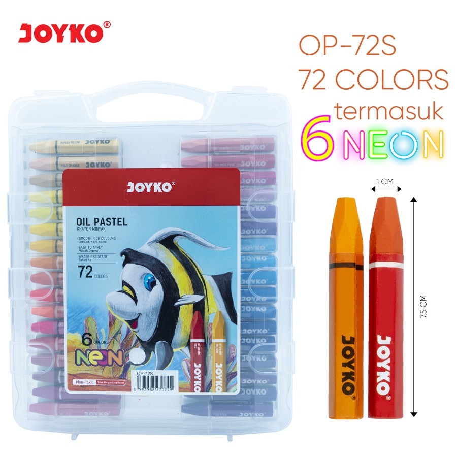 

Crayon Krayon Minyak Oil Pastel Joyko 72 Warna Ki-p-72 (PP-case)